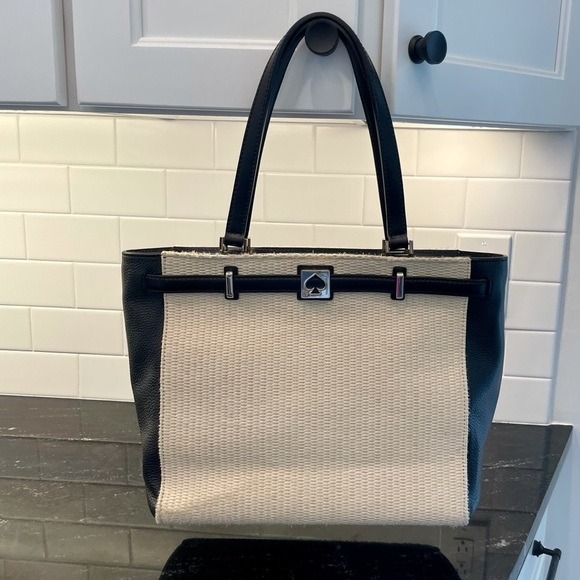 Kate Spade Houston Street Straw Demarco Tote - Picture 1 of 15